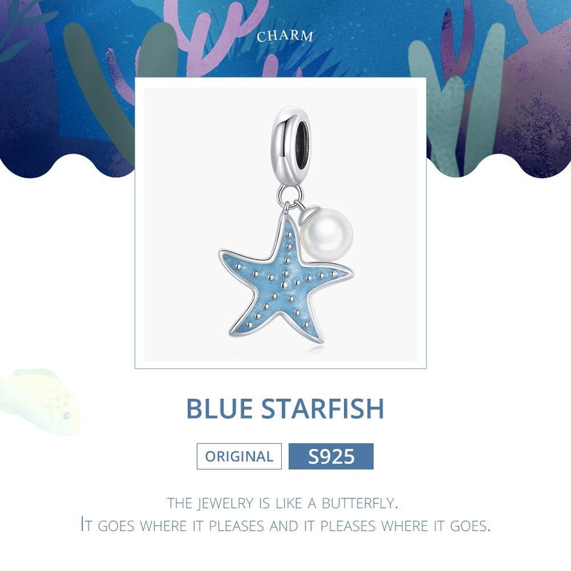 925 Sterling Silver Starfish Pendant For Diy Bracelets & Necklaces