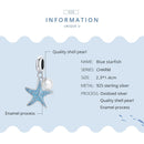 925 Sterling Silver Starfish Pendant For Diy Bracelets & Necklaces