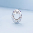 925 Sterling Silver Purple Flower Beads For Diy Bracelets
