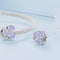 925 Sterling Silver Purple Flower Beads For Diy Bracelets