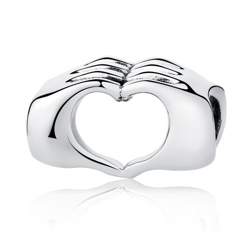 925 Sterling Silver Hand In Hand Bracelet Beads Diy