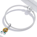 925 Sterling Silver Sunflower Pendant For Bracelet / Necklace