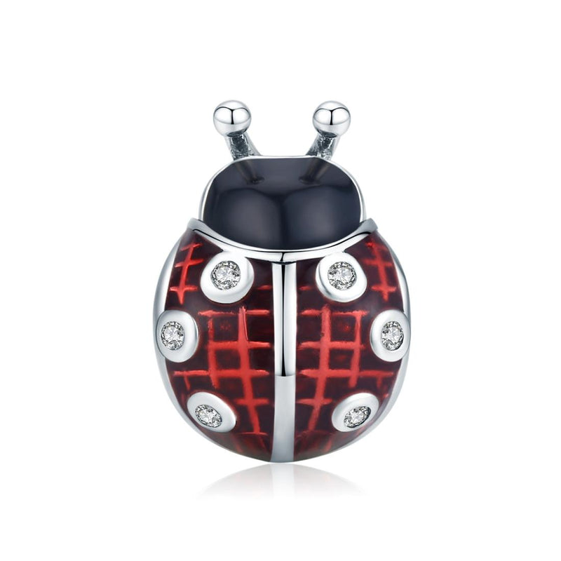 925 Sterling Silver Ladybug Pendant For Diy Bracelets