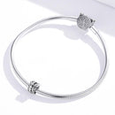 925 Sterling Silver Simple Seaweed Bead Bracelet / Necklace Set