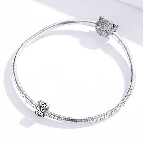 925 Sterling Silver Simple Seaweed Bead Bracelet / Necklace Set