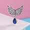 925 Sterling Silver Blue Wing Drop Beads For Diy Bracelets
