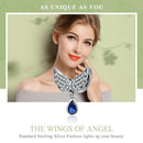 925 Sterling Silver Blue Wing Drop Beads For Diy Bracelets