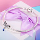 925 Sterling Silver Blue Wing Drop Beads For Diy Bracelets