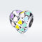 925 Sterling Silver Diy Bracelet Accessory Heart Shaped Oil Drop Beads