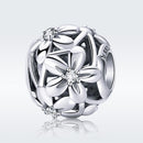 925 Sterling Silver Flower Shaped Beads For Diy Bracelets