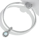 925 Sterling Silver Opal Sun Pendant For Diy Bracelets & Necklaces