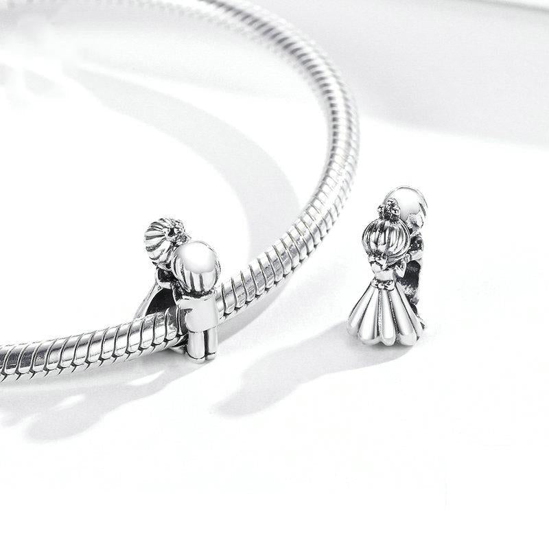 925 Sterling Silver Pendant With Beads For Diy Bracelet Or Necklace