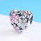 925 Sterling Silver Small Daisy Flower Heart Shaped Beads