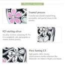 925 Sterling Silver Small Daisy Flower Heart Shaped Beads