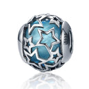 925 Sterling Silver Starry Sky Beads For Diy Bracelets & Necklaces