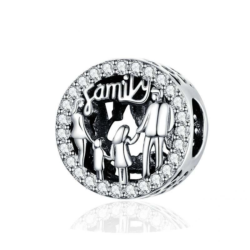 925 Sterling Silver Family Charm Bracelet Beads