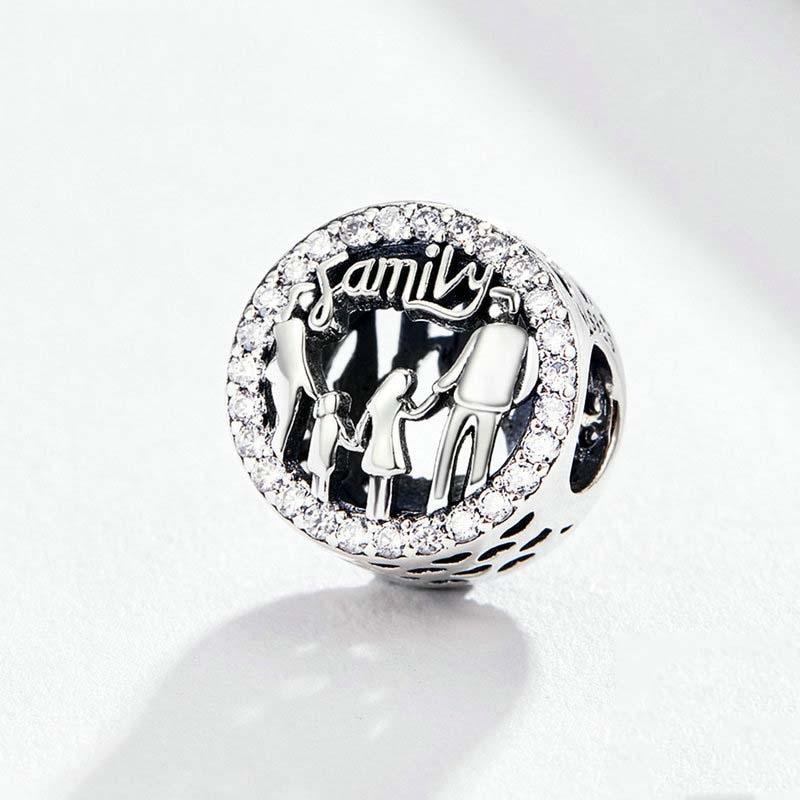 925 Sterling Silver Family Charm Bracelet Beads