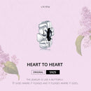 925 Sterling Silver Heart Beads For Diy Bracelets & Necklaces