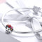 925 Sterling Silver Colorful Enamel Flower Skull Charms Bracelet