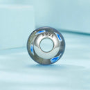 925 Sterling Silver Blue Glass Heart Beads