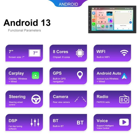 10.1 Inch Android 13.0 Carplay Navigation Monitor - Standard