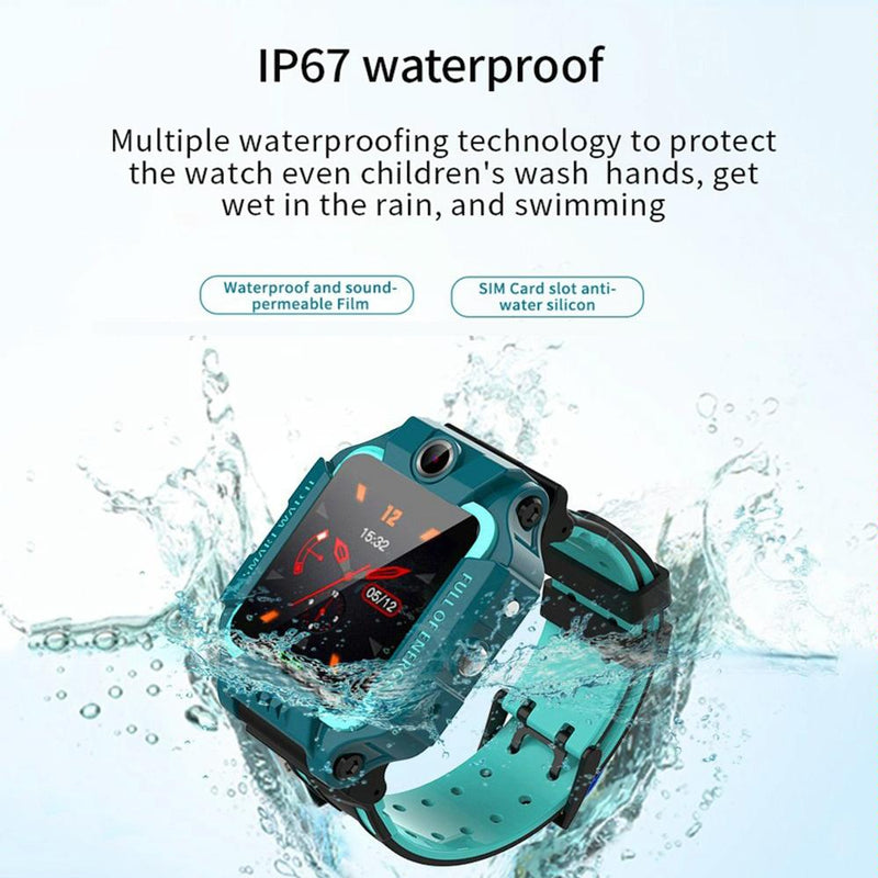 1.44 Inch 360-Degree Rotating Positioning Camera Smart Waterproof Children Calling Watch - Green
