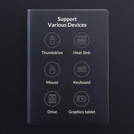 3-In-1 Usb Mini Hub Adapter For Multiple Devices - Black