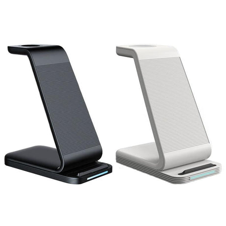 3 In 1 15W Vertical Wireless Charger - Black