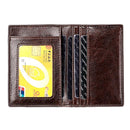Ultra Thin Pu Leather Card Holder Mini - Coffee