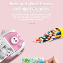 720P Hd Reversible Mini Digital Camera For Children - Cartoon Print