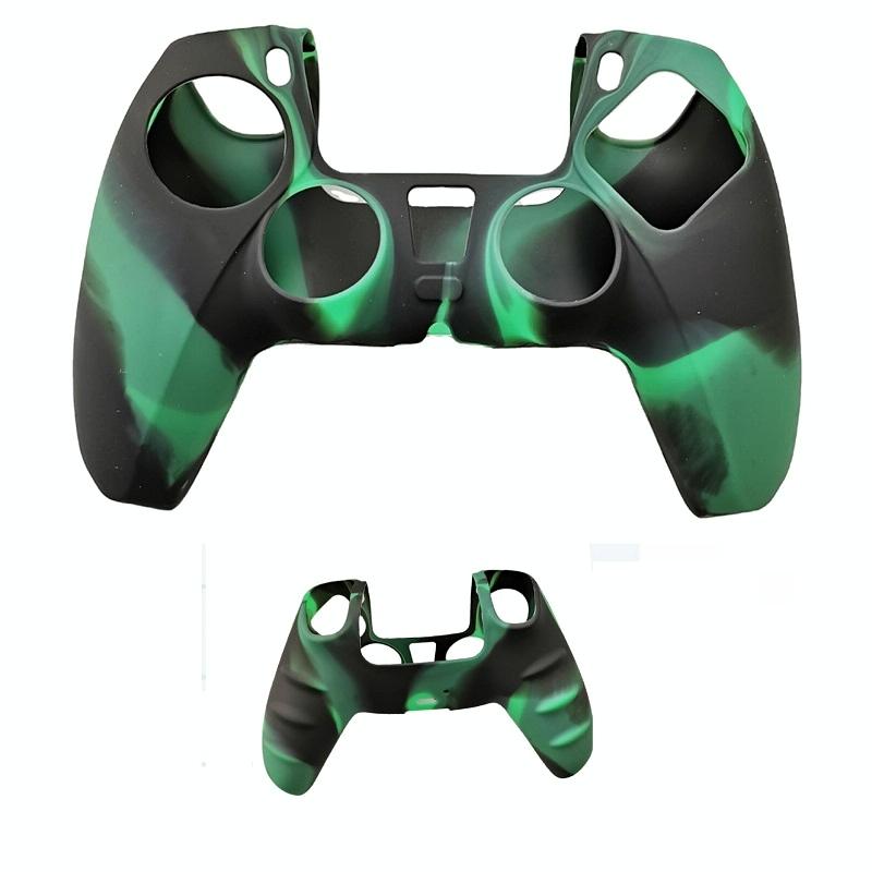 2-pack Non-slip Silicone Handle Covers for Ps5 Controllers - Dark Green