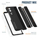 For Samsung Galaxy z Fold4 5G Samsung Galaxy z Fold4 2-in-1 Detachable Folding Case with Holder & Pen Slot - Black