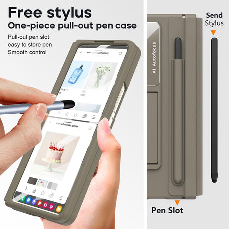 5g Phone Case with Pen Slots - Full Coverage - Light Brown