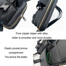 8 Leather Shoulder Mobile Phone Messenger Bag Casual Water Bottle Bag - Black
