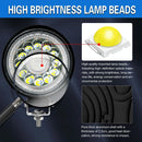 1 Pair 4 Inch Round Double Circle Angel Eye Work Light Black