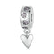 925 Sterling Silver Platinum Plated Smart Heart Diy Beads