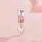 925 Sterling Silver Platinum Plated Smart Heart Diy Beads