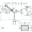 Adjustable Desktop Stand For 17-32 And 12-17 Monitors - Aluminum - Black