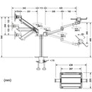 Adjustable Desktop Stand For 17-32 And 12-17 Monitors - Aluminum - Black