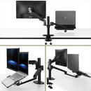 Adjustable Desktop Stand For 17-32 And 12-17 Monitors - Aluminum - Black