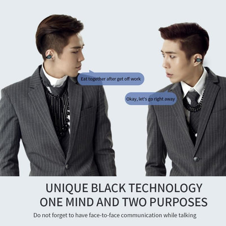 Ultra-light Wireless Earphone with Mic - Bluetooth 5.0 - Ear Clip - Stereo - White