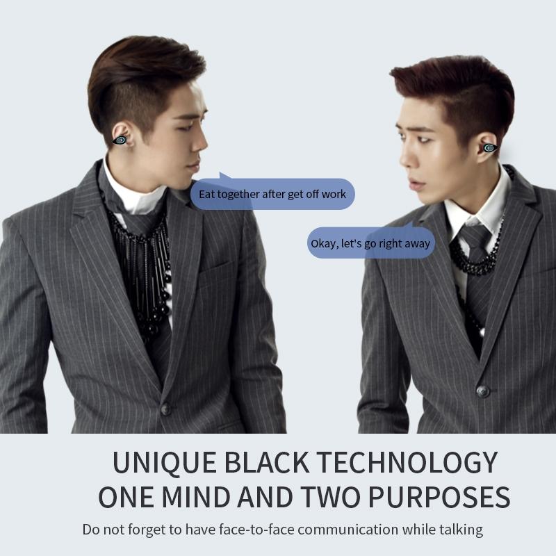 Ultra-light Wireless Earphone with Mic - Bluetooth 5.0 - Ear Clip - Stereo - White