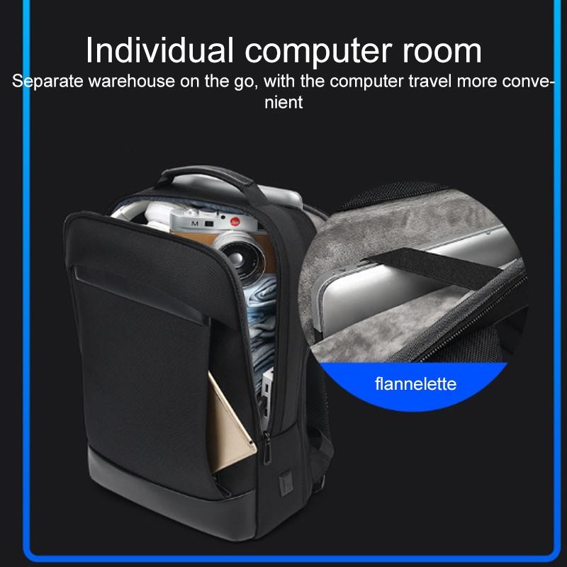 18 Inch Waterproof Double Shoulder Backpack With Usb Black