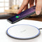 15W Round Wireless Charger Fast Charge - Black + Black Surface