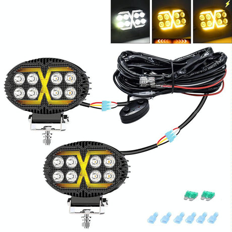 5.5 Inch Elliptical Hybrid X - Shaped Car Work Light