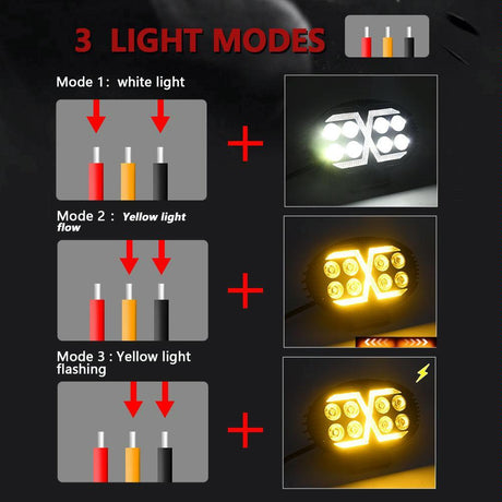 5.5 Inch Elliptical Hybrid X - Shaped Car Work Light