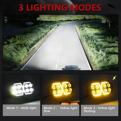 5.5 Inch Elliptical Hybrid X - Shaped Car Work Light