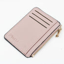Multi Slot Zipper Card Holder Large Capacity Ultra Thin Coin Purse - Black