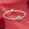 925 Sterling Silver Platinum Plated Pink Heart Diy Beads