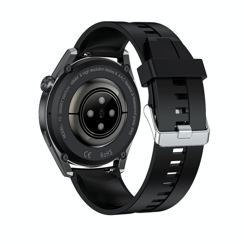 Waterproof Silicone Smartwatch With Colour Display - Black